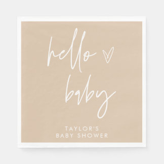 Boho Neutralt Baby Shower Pappersservett Boho Deco