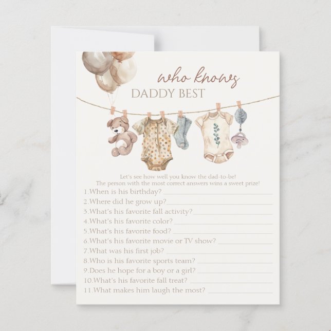 Boho Neutralt Barnkläder som känner pappa Game (Framsida)