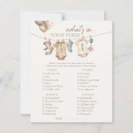 Boho Neutralt Barnkläders What in your Purse Game