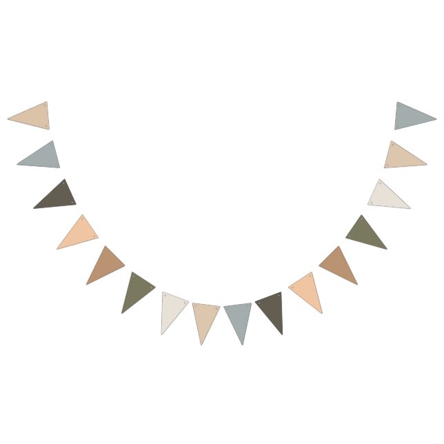 Boho Neutralt Bunting Banner Vimplar (Alla)