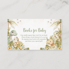 Boho Neutralt Dinosaur Baby Shower, Bokar för Baby Tilläggskort