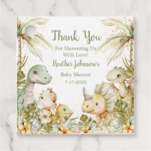 Boho Neutralt Dinosaur Baby Shower