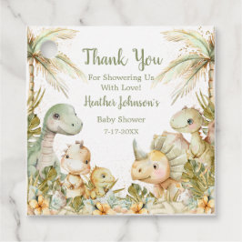 Boho Neutralt Dinosaur Baby Shower Gåvor Etiketter