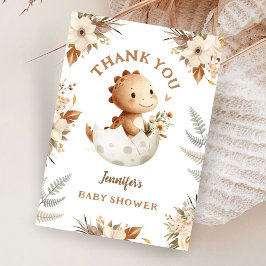 Boho Neutralt Dinosaur Baby Shower - tack för ditt