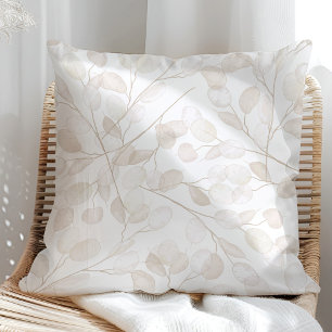 Boho Neutralt Dry Lunaria Måne Violet Kudde