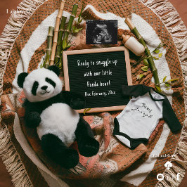 Boho neutralt Gravid Meddelande om Cute Panda
