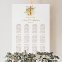 Boho Neutralt Guld Baptism Sittplatssymbol