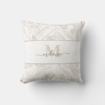 Boho Neutralt Lunaria Monogram