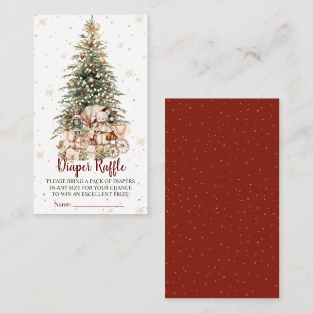 Boho-Neutralten, julstödsprogram, dagare Raffle Tilläggskort (Fram/baksida)