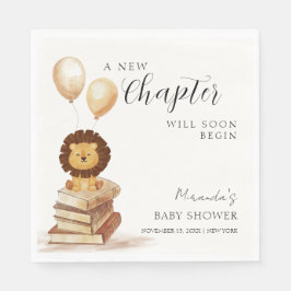 Boho New Chapter Vild Lejon Balloon Baby Shower Pappersservett