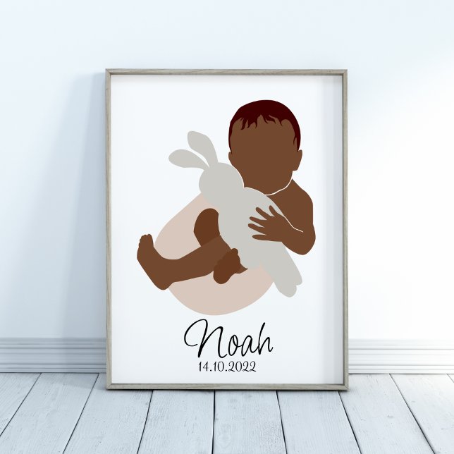 Boho Newborn Pojke Namn Nursery Poster (Skapare uppladdad)
