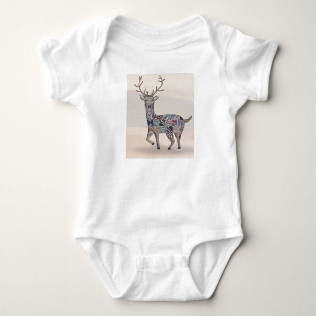 Boho Nursery Art Baby Romper / Bodykostym T Shirt (Framsida)