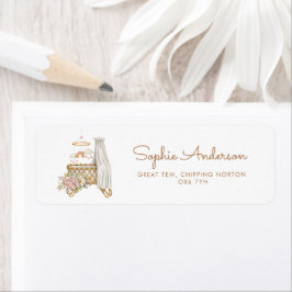 Boho Nursery Baby Shower Adress Returadress Etikett
