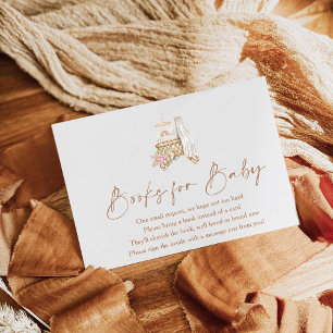 Boho Nursery Baby Shower Bokar för Baby Tilläggskort