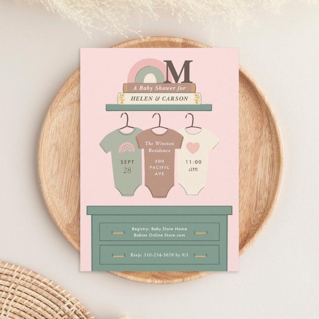 Boho Nursery Baby Shower Inbjudningar (Skapare uppladdad)