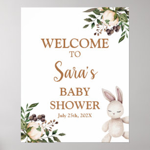 Boho Nursery Baby Shower Välkomsttecken Poster
