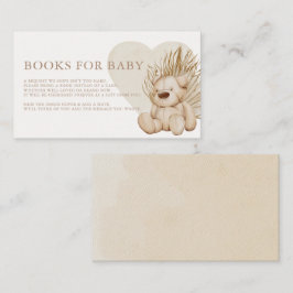 Boho Nursery Chic Baby Shower Bokar för Baby Enclo Tilläggskort