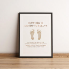 Boho Nursery Chic Baby Shower Hur Stor Spel Poster