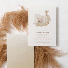 Boho Nursery Chic Baby Shower Inbjudningar