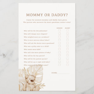 Boho Nursery Chic Baby Shower Mamma eller pappa Ga Flygblad