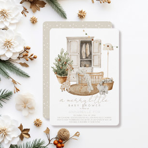 Boho Nursery Merry Little Baby Shower Inbjudningar