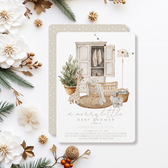 Boho Nursery Merry Little Baby Shower Inbjudningar (Skapare uppladdad)