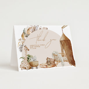 Boho Nursery Modern Elegant Baby Shower Tack Kort