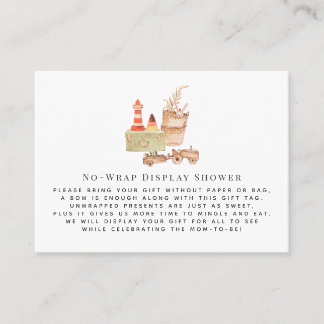 Boho Nursery | No Wrap Display Duschinlägg Tilläggskort (Framsida)