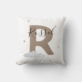 Boho Nursery Pillow Personalized Letter Cushion Kudde