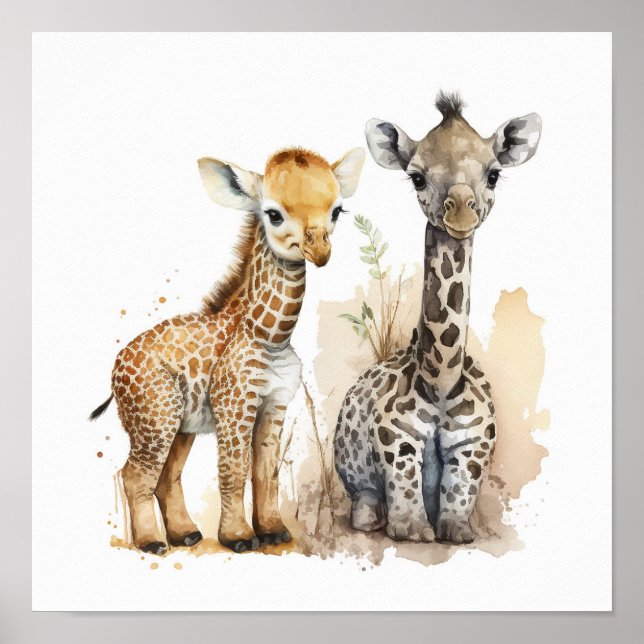 Boho Nursery Scene Wall Decal Poster (Framsidan)