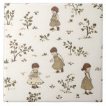 Boho Nursery Storybook Kakelplatta<br><div class="desc">En neutralt förskola storybook scen.</div>