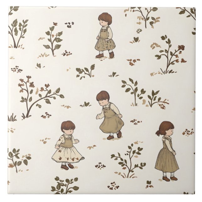 Boho Nursery Storybook Kakelplatta (Framsidan)