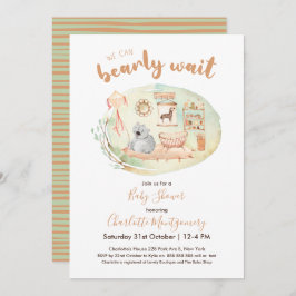 Boho Nursery Vi kan barly Wait Baby Shower Inbjudningar
