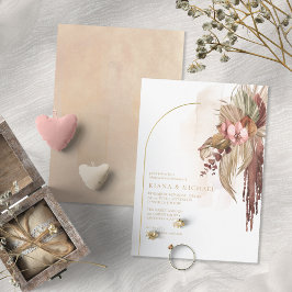 Boho Oasis Bröllop Blommigt Rehearsal Dinner ID959 Inbjudningar