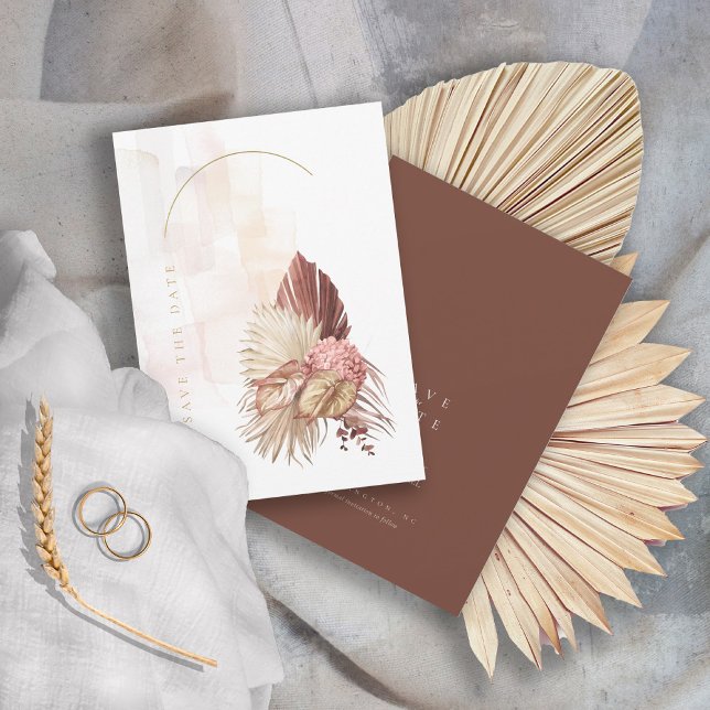 Boho Oasis Bröllop Burnt Umber ID959 Spara Datumet (Skapare uppladdad)