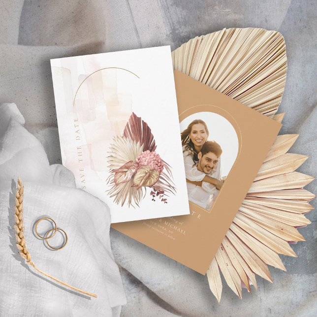 Boho Oasis Bröllop Photo Template ID959 Spara Datumet (Skapare uppladdad)