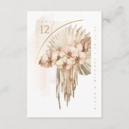 Boho Oasis Bröllopsbukett Bord Nummer ID959 Inbjudningar