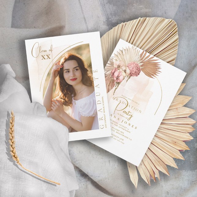 Boho Oasis Studenten Photo Template ID965 Tack Kort (Skapare uppladdad)