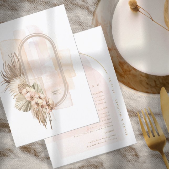 Boho Oasis Wedding Menu ID959 (Skapare uppladdad)