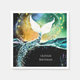 Boho Ocean Sjöjungfru Birthday Pappersservett