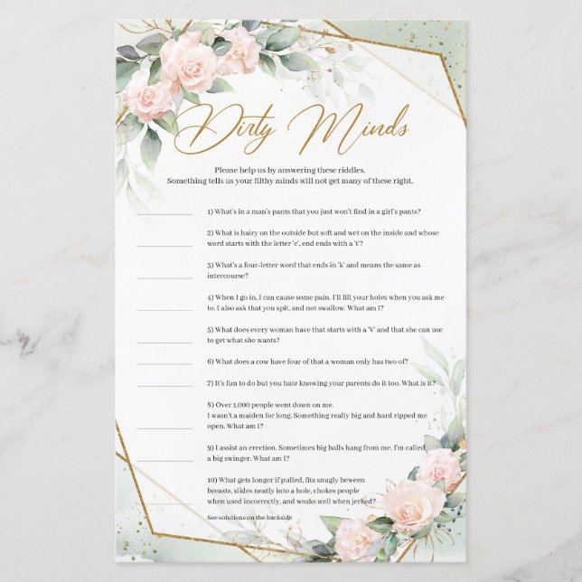 Boho  och Grey guld Dirty Minds-spel (Framsida)