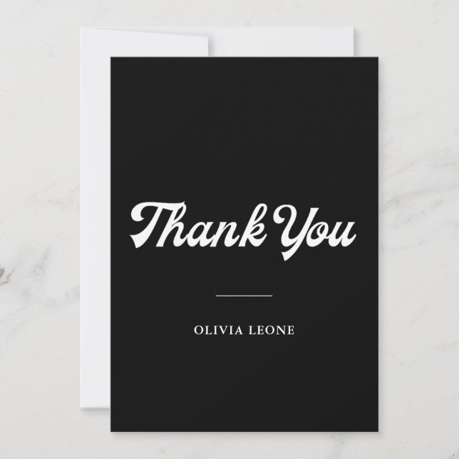 Boho och Retro Black | MÖHIPPA Inbjudningar (Framsida)