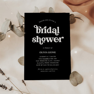 Boho och Retro Black MÖHIPPA Inbjudningar
