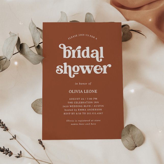 Boho och Retro Terracotta | MÖHIPPA Inbjudningar (Skapare uppladdad)