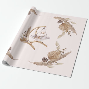 Boho Oh Baby Brown och Rosa Swing Presentpapper