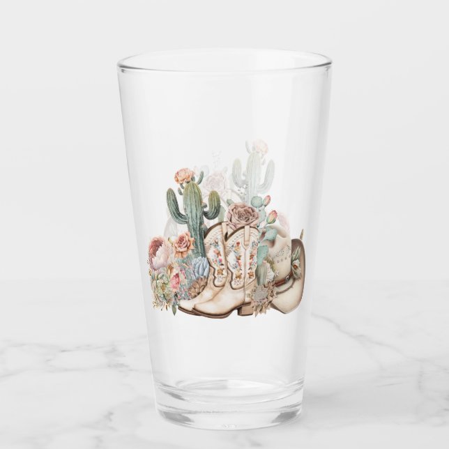 Boho ökcowboybockar cowboyhatt glaskopp (Framsida)