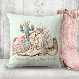 Boho ökcowboybockar cowboyhatt kudde