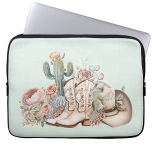 Boho ökcowboybockar cowboyhatt laptop fodral
