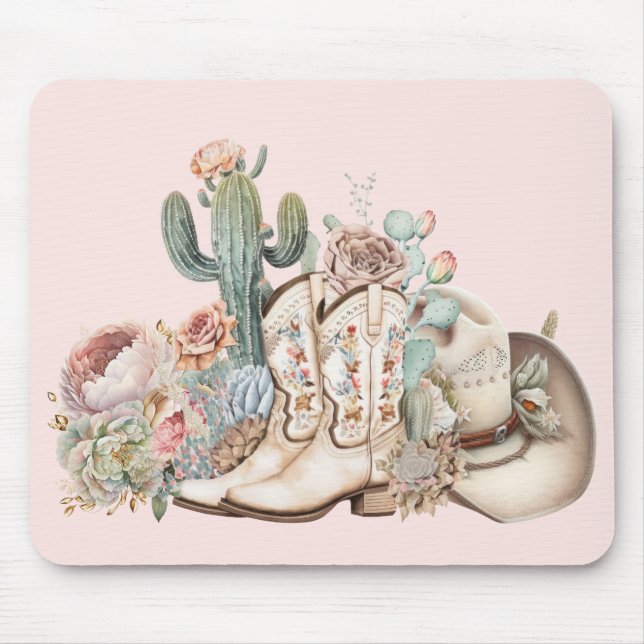 Boho ökcowboybockar cowboyhatt musmatta (Framsidan)