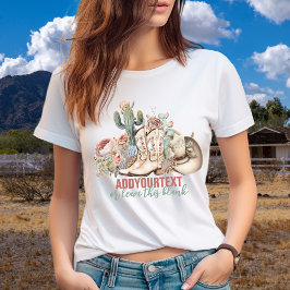 Boho ökcowboybockar cowboyhatt t shirt